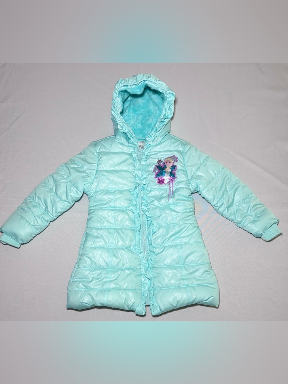Disney Store Frozen Queen Elsa Puffer Jacket Coat Size 3